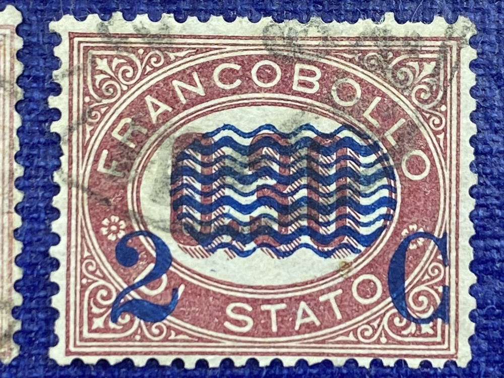 Italy 1877 Scott #37-40, Overprints, Used Hinged.