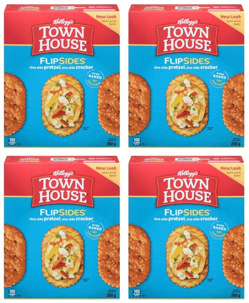 Kellogg's Town House Flipsides Original Cracker, 260g (4 Pack)
