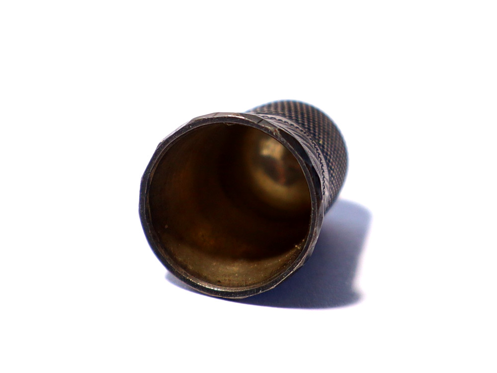 19thC THIMBLE Fine Engraved Foliage Sterling Silver #TH11