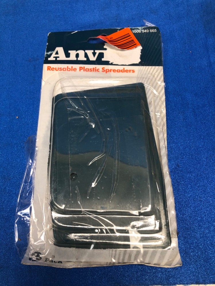 Anvil Reusable Plastic Spreaders 3 Pack Flexible Applicators New Open Box