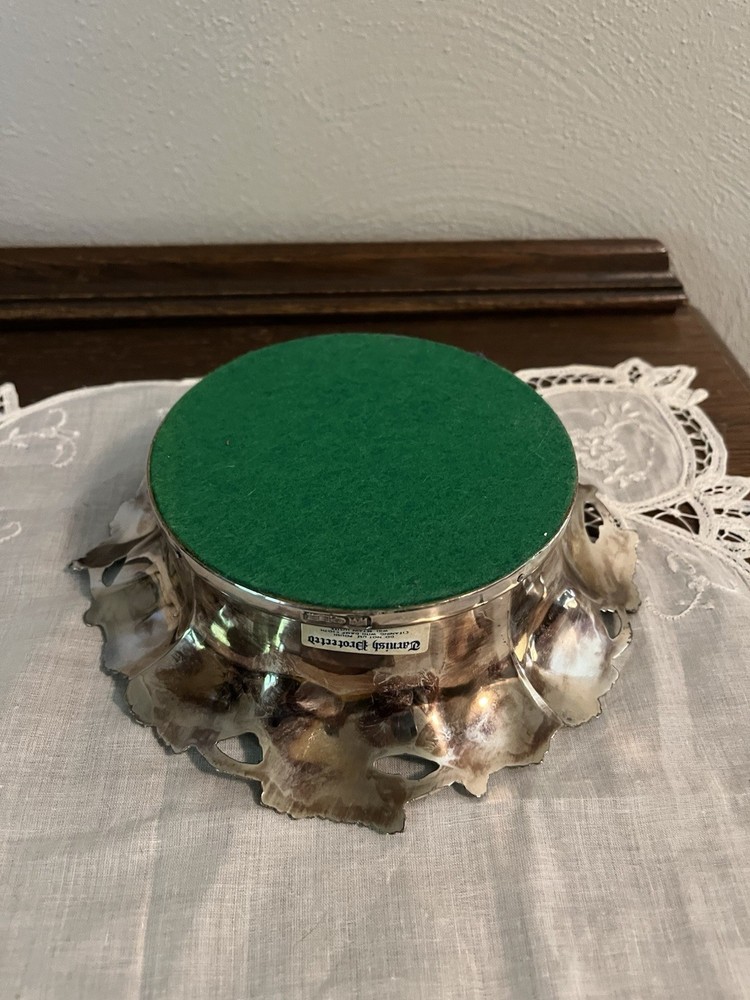 Vintage SilverPlate Grapevine Champagne Wine Bottle Coaster
