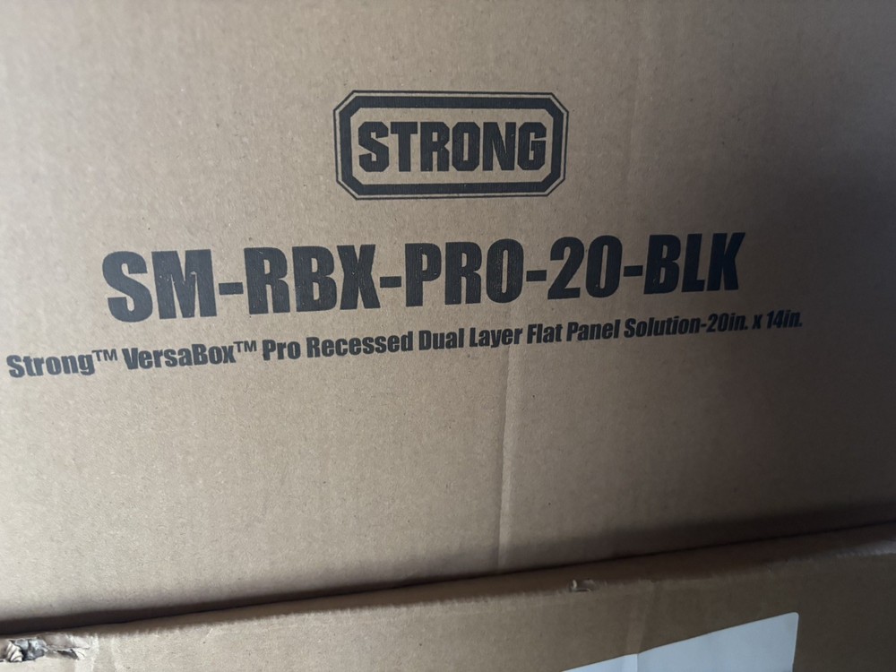 STRONG SM-RBX-PRO-20-BLK Recessed Dual Layer Flat Panel Solution 20in Black