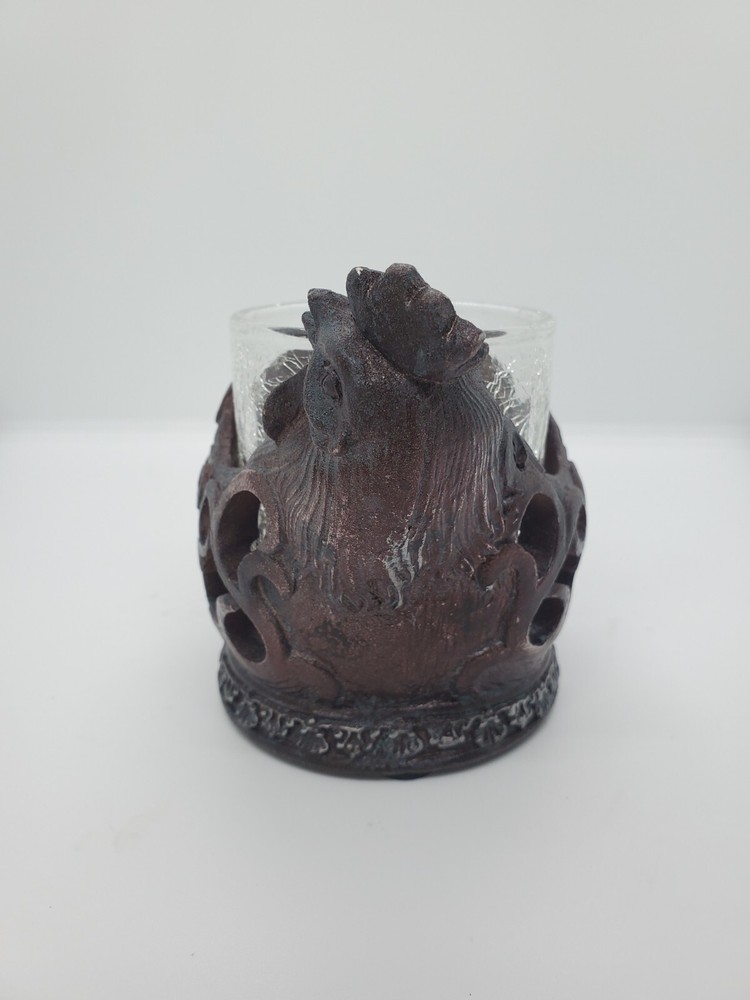 Three Rooster Incense Burner With Tray