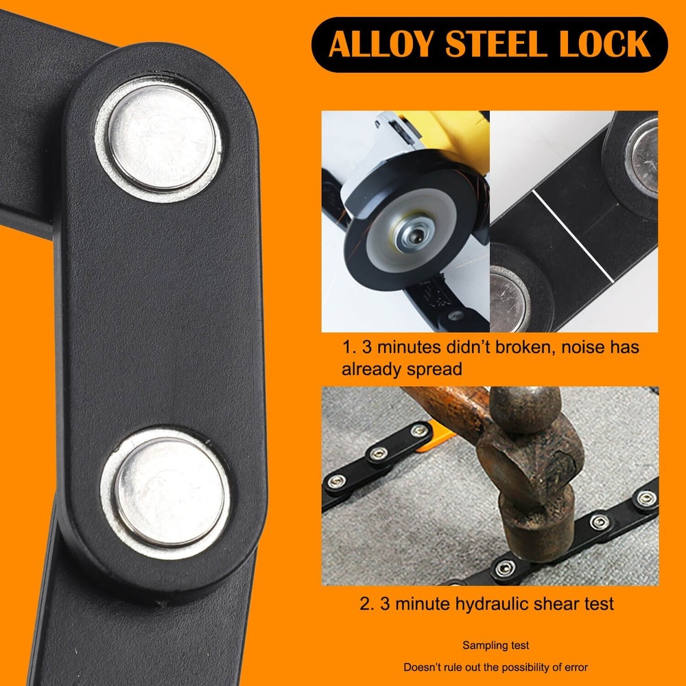 WEST BIKING Mini Foldable Bike Chain Lock Bicycle Security Lock With 3 Keys