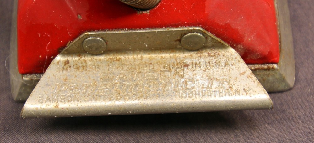 Antique Electric Travel Iron Samson Panelmatic Jr. c1940's Red