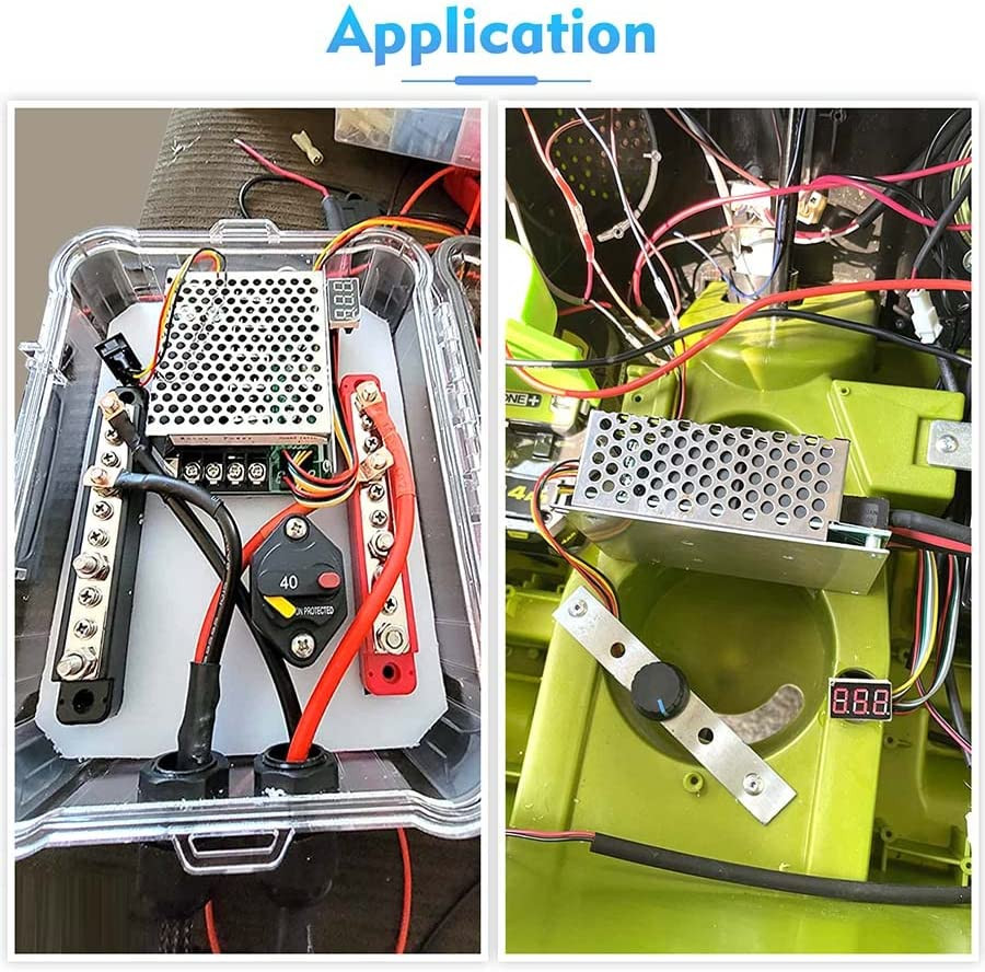 PWM DC Motor Speed Controller, DC 10-55V / Rated 40A / Max 60A, LED Display Step