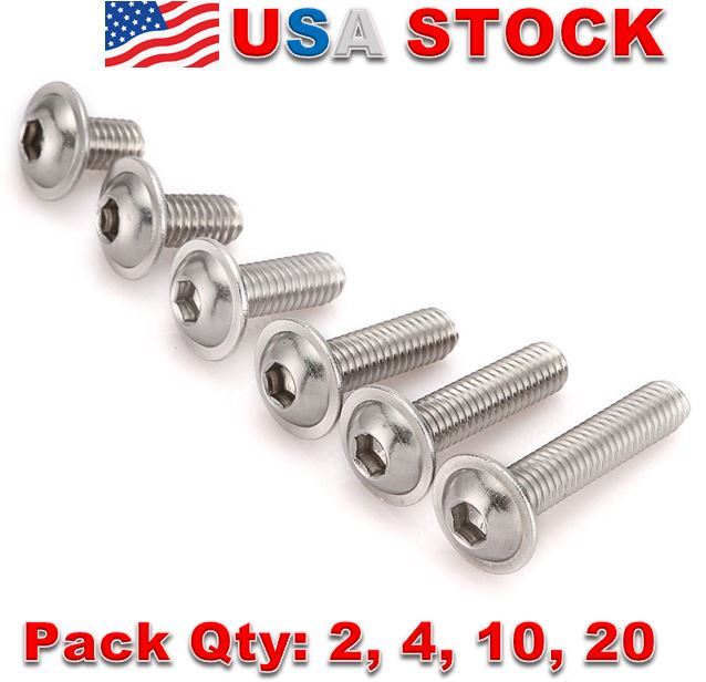 M5 Stainless Steel Flanged Button Head Bolts Hex Socket Hexagon Screws