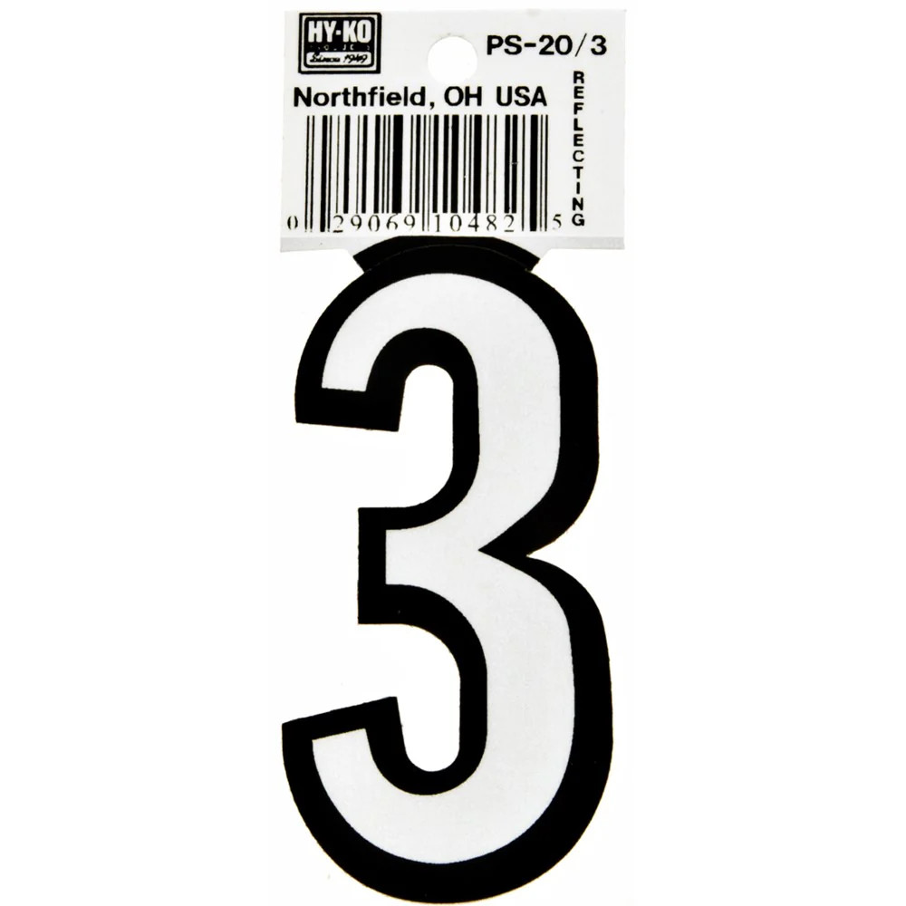 Hy-Ko™ 3.25" Boat Number 3 (10 pcs.)