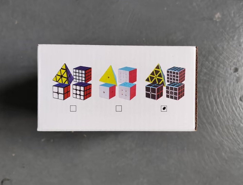 Speed Cube Set, Puzzle Cube Bundle of 2X2X2 3X3X3 4X4X4 Pyramid Magic Cube Set,