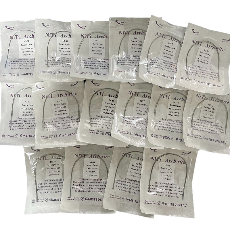 5Packs Dental Orthodontic Reverse Curve Arch Wire Niti Super Elastic Rectangular