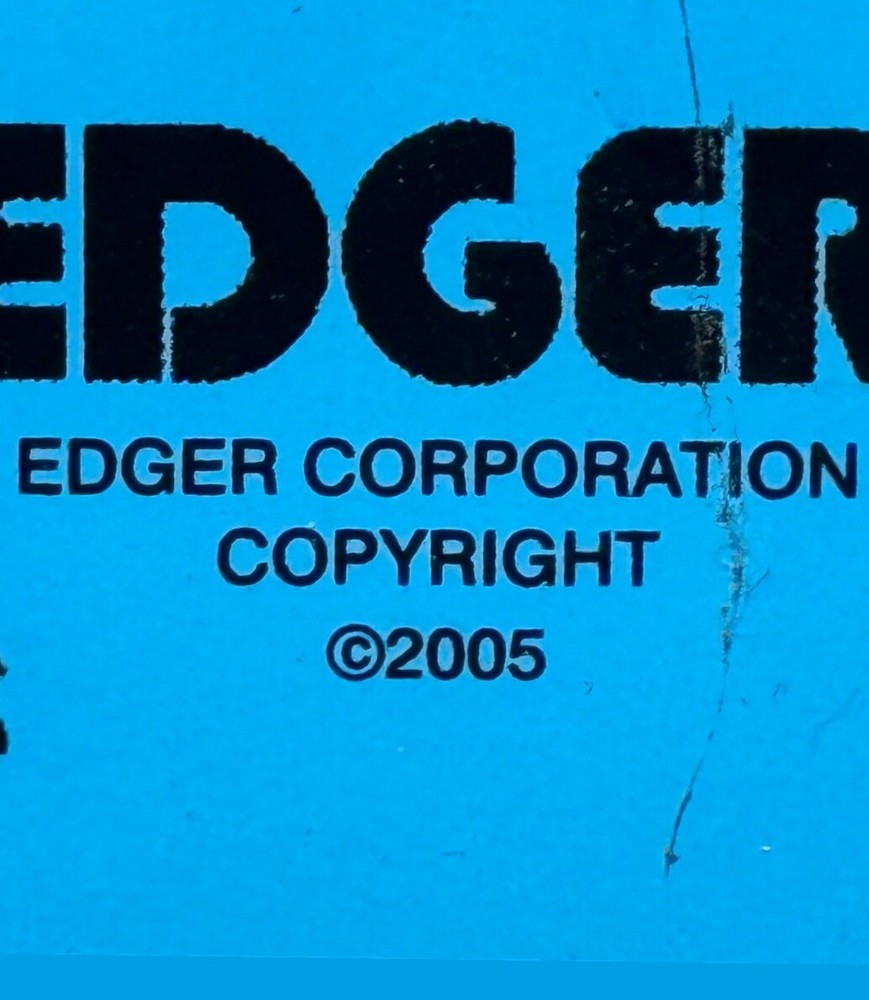 2005 Edger Buddy Carr Pool Skateboard Deck 9” x 32” Dipped Light Blue w/ Skull