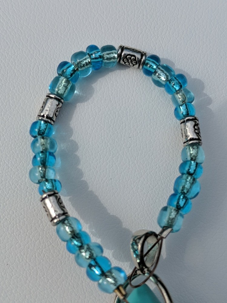 Blue Howlite Point Pendulum (Reiki blessed, hand-crafted)