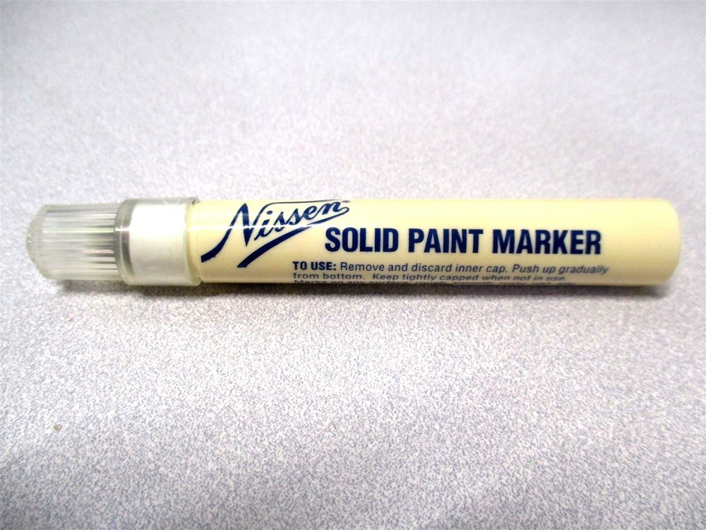 Nissen (00302) 5/16" Medium Bullet Tip Black Solid Marker Paint Crayon - 2 QTY