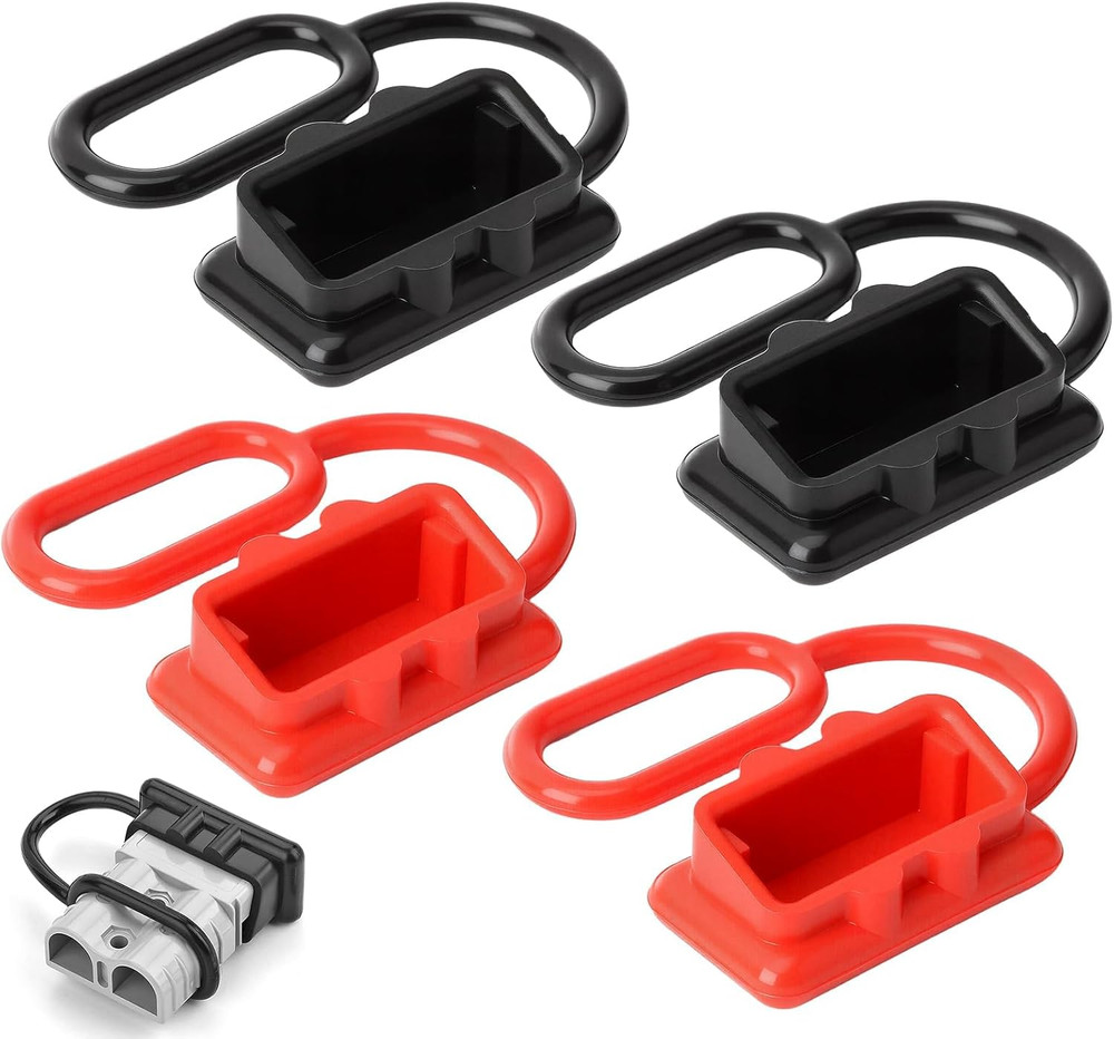 4 Pcs Quick Connect Battery Connector Caps for Anderson, Dustproof Rubber Covers