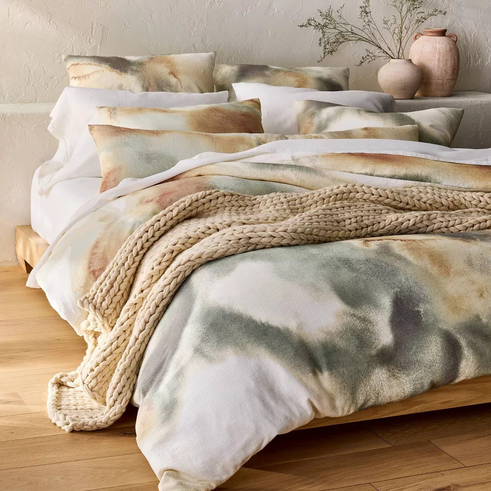 Full 100% Linen Sheet Set White - Casaluna