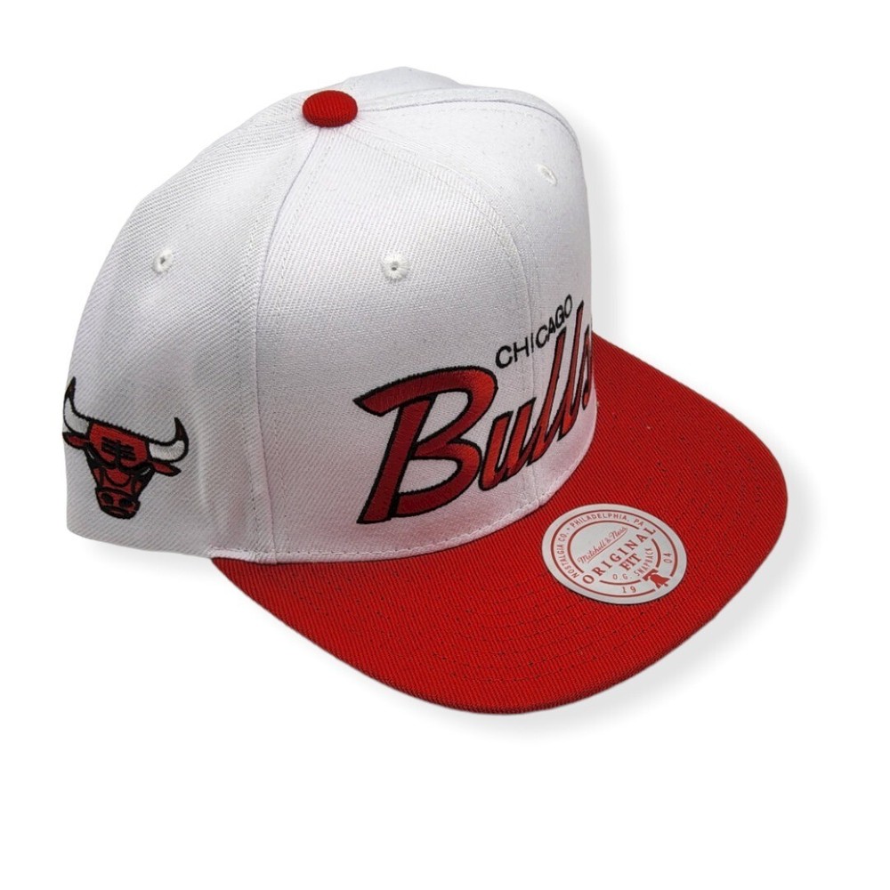 Mitchell & Ness Chicago Bulls Heritage Script Adjustable Snapback Hat Cap