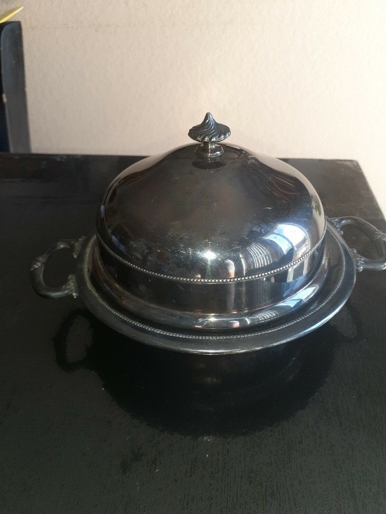 Bristol Silver Co Quadruple Plate Covered Serving Dish B300