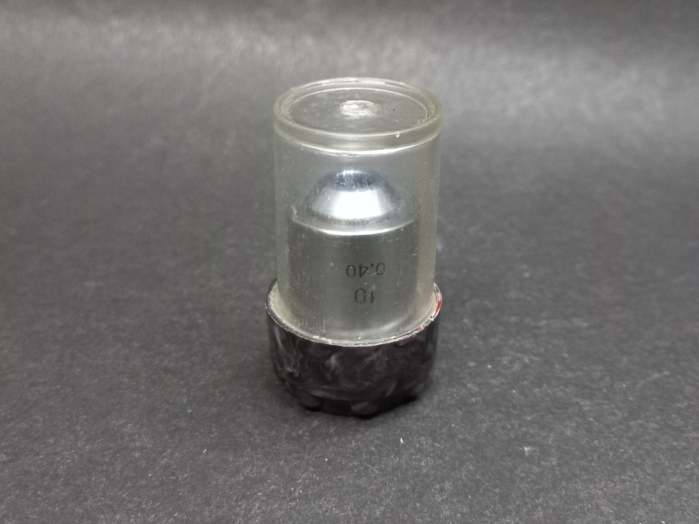 Soviet Vintage Microscope Lens LOMO 10/0,40, USSR Microscope Accessories