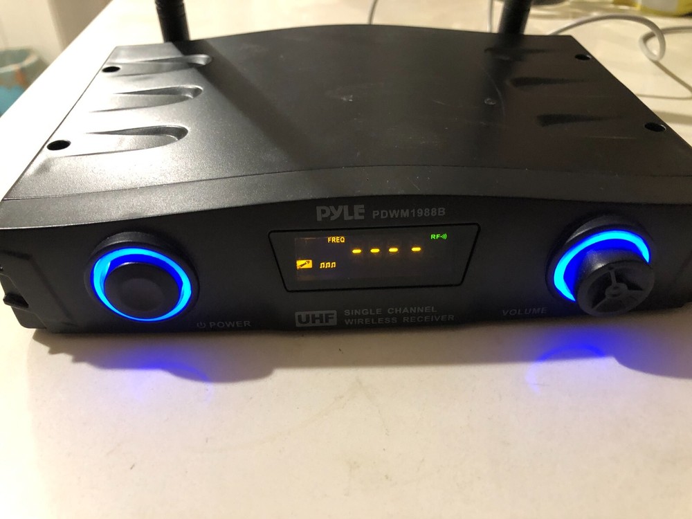 Pyle PDWM1988B Compact UHF Pro Wireless Microphone Base Unit Only - AS IS