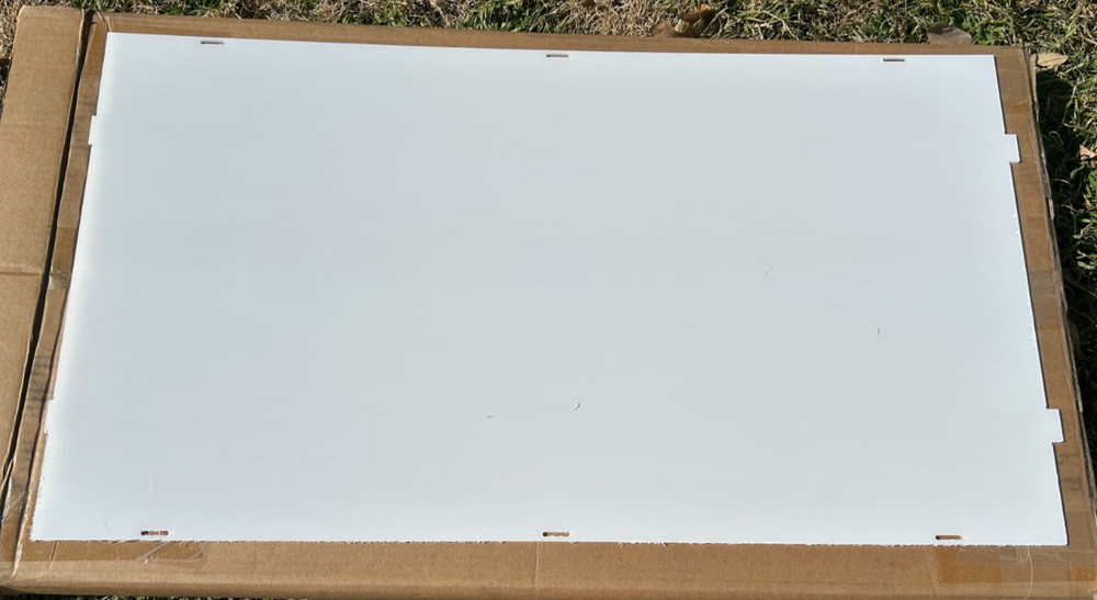 Acrylic Display Case with White Base - 29 inch tall - READ DESCRIPTION