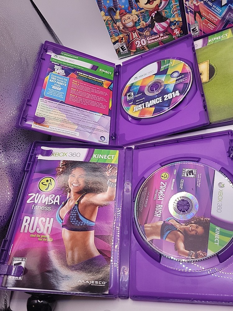 Microsoft Xbox 360 Kinect Sensor Bar + 6 Games Bundle FAST SHIP