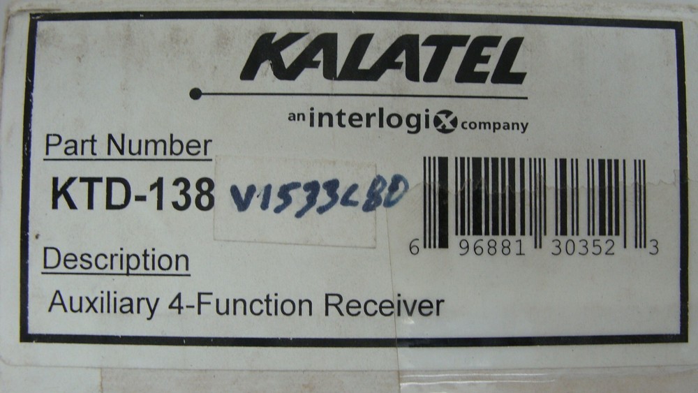 Kalatel GE Security KTD-138 Auxillary Function Receiver New NOS