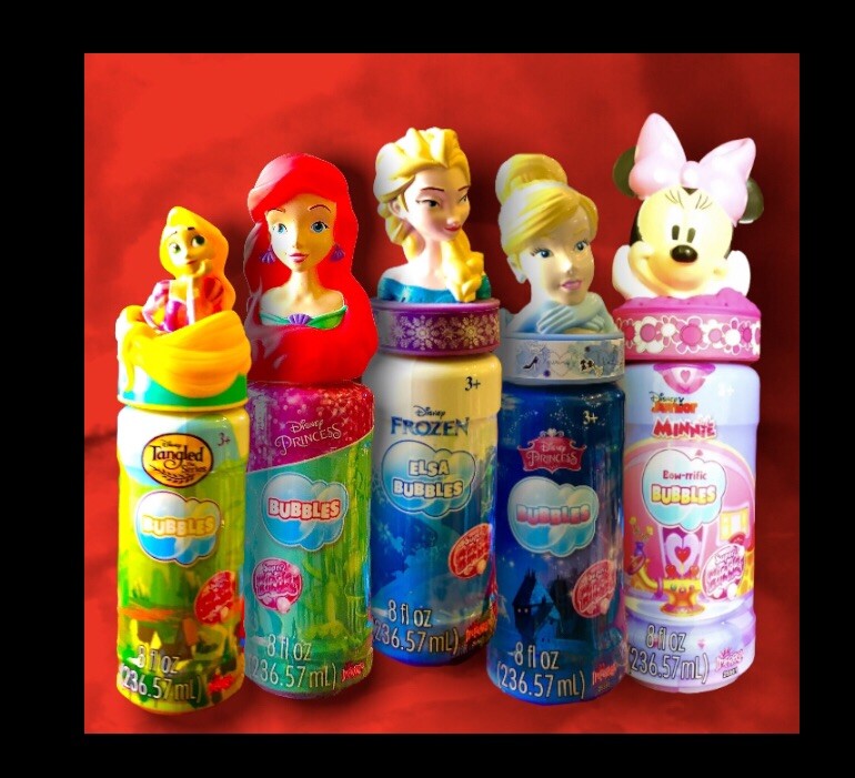 Disney Repunzel (tangled) super miracle bubbles 8oz,refillable With 3D Topper