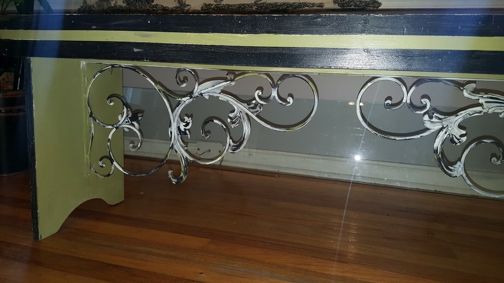 Custom Made Hand Painted Wooden Bench