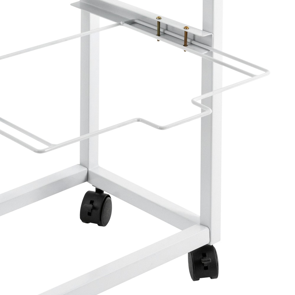 Rolling File Cart With Wheels, 2-Tier Movable Design For Easy Organization