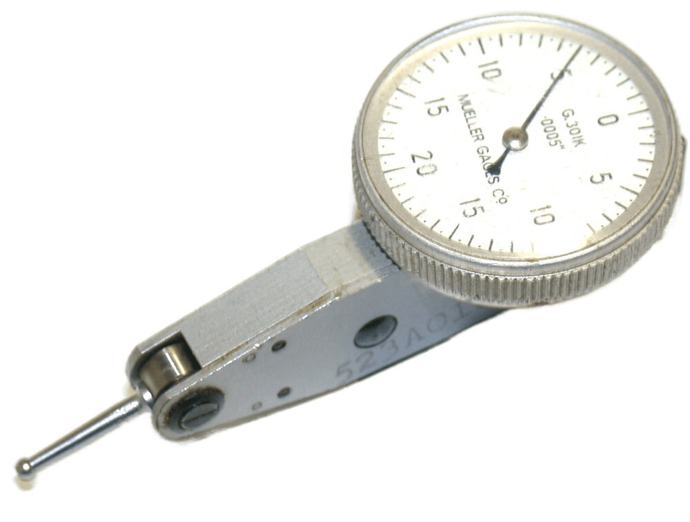 Mueller .0005" Dial Test Indicator G301K Dovetail Mounting