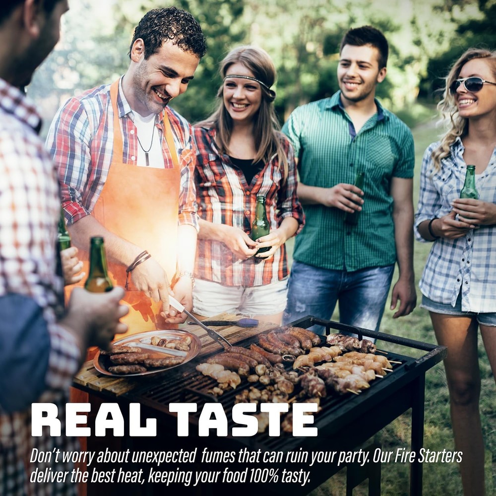 Fire Starter Squares (200 Pack) - Fire Starters for Fireplace, Gril... Fast Ship