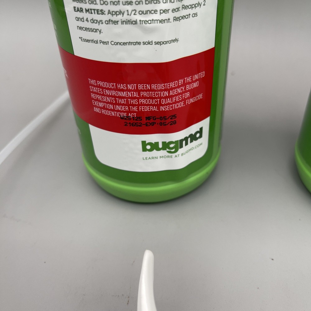 2 Pack Bug MD Essential Pest Control Insect Killer Spray 32oz Each Exp 05/28