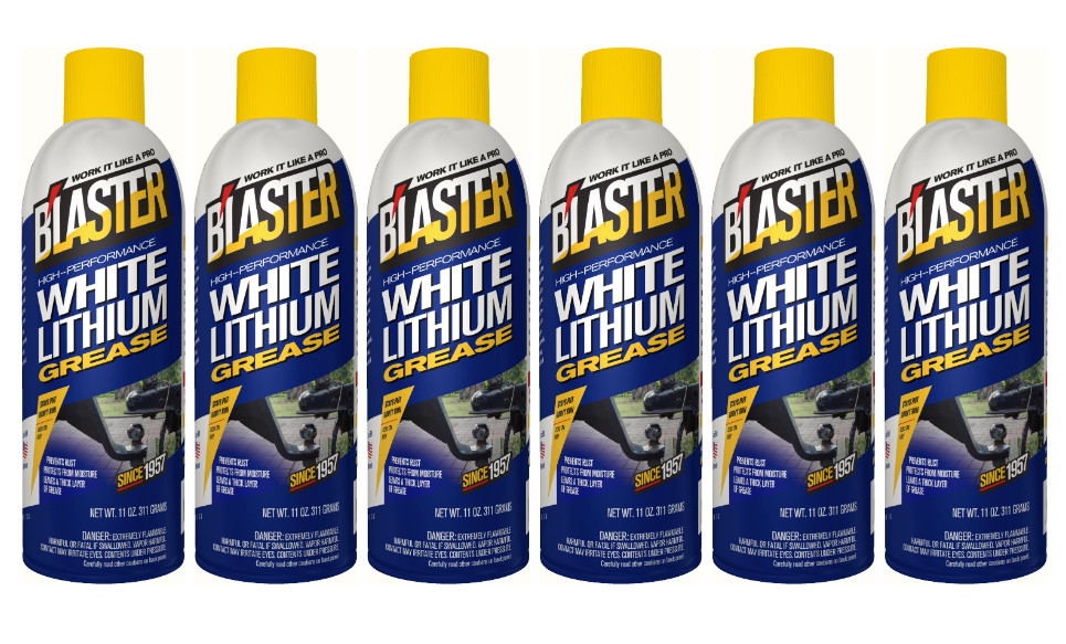 B'laster White Lithium Grease 11oz Pack of 6