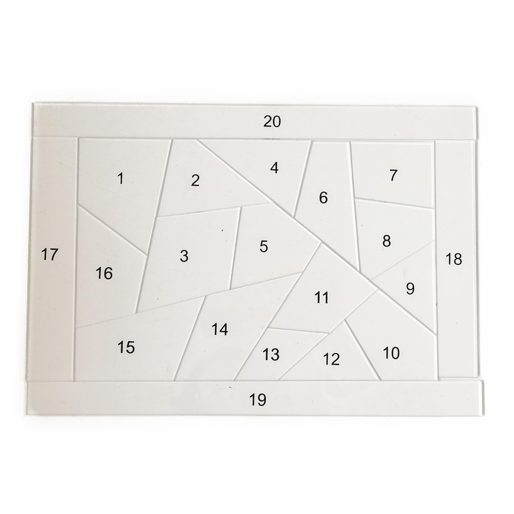 20PCS Acrylic Quilting Template Ruler with Numbered Sections, Clear Patchwork...