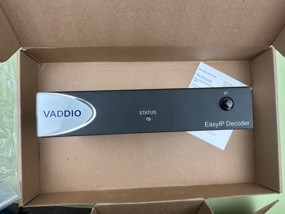 Vaddio EasyIP Decoder | 998-60210-000 | Unused In Box