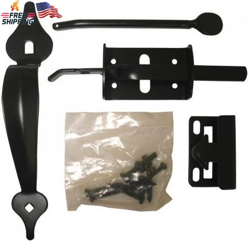 Nuvo Iron Black Galvanized Steel 6" Thumb Latch - Gate Hardware