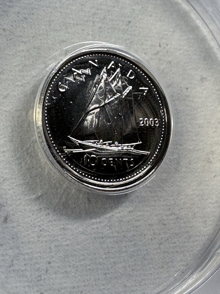 2003-P Canada 10 Cents Graded MS 69 by ANACS