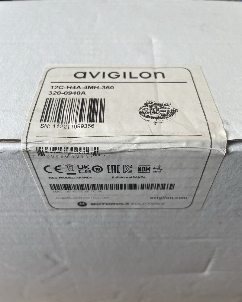 Avigilon 12C-H4A-4MH-360 Degree Multisensor Camera (SEALED)