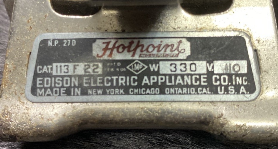 Hot Point Edison Electric Iron