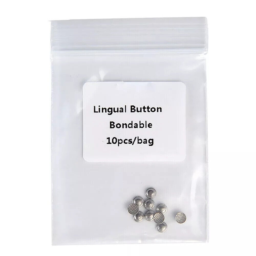 Dental Orthodontic MIM Lingual Button Bondable Round Bonding Mesh Adhesive