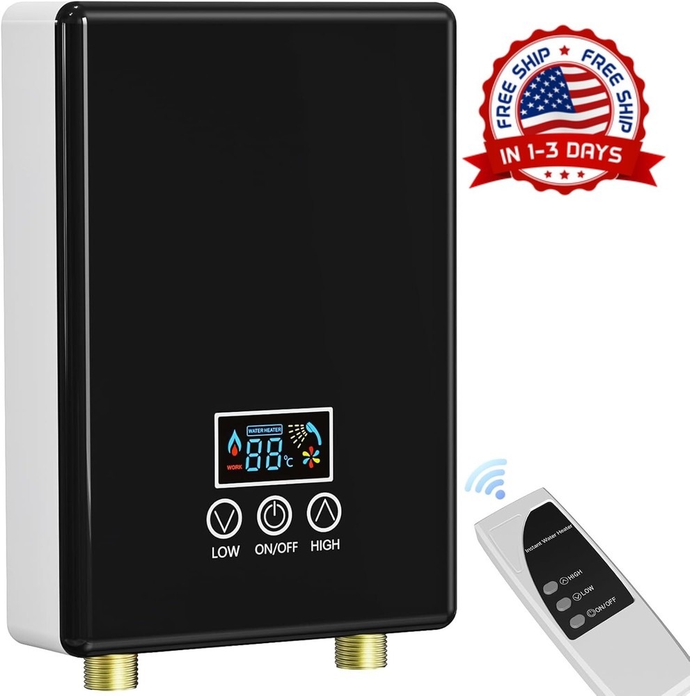 Calentador Instantaneo De Agua Electrico 110V 5000W Ducha Baño Sin Tanque