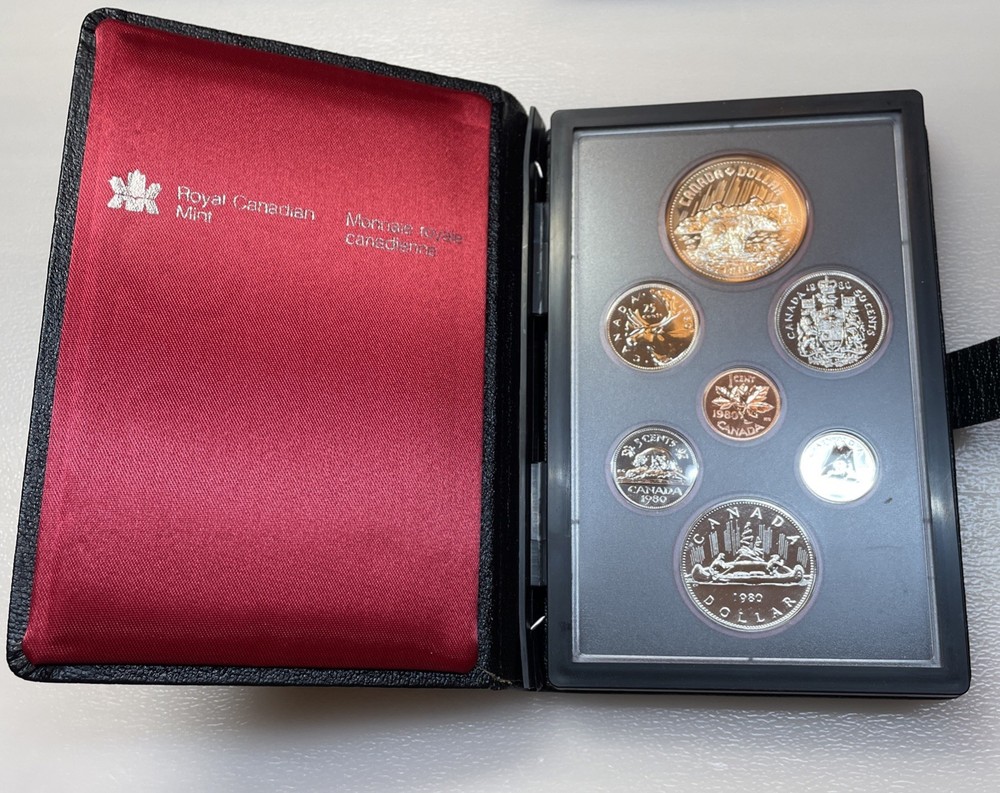 1980 Canada Silver Dollar Proof Set - Polar Bear - All Original Packaging