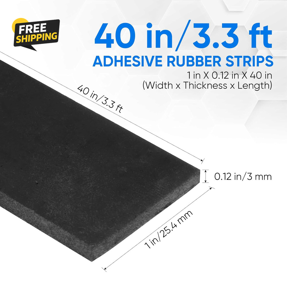 Rubber Strips, Solid Sheets Self Adhesive Neoprene Rolls for DIY Gaskets