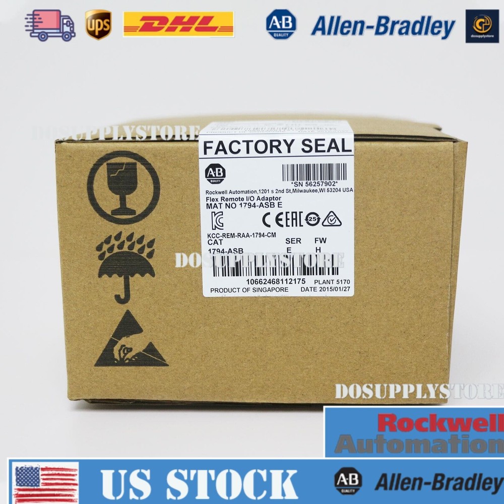 New Factory Sealed Allen-Bradley 1794-ASB SER E Flex Remote I/O Adapter 1794ASB