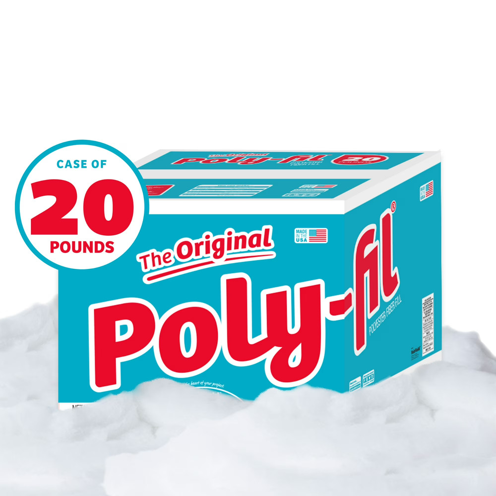 Poly-Fil Polyester Fiberfill Stuffing, 20lb Box, Bulk, by Fairfield Freeship
