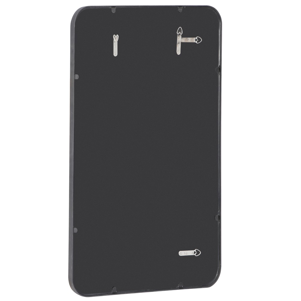 Rectangular Wall Mirror for Entryways Washrooms Living Rooms Black 24 x 36