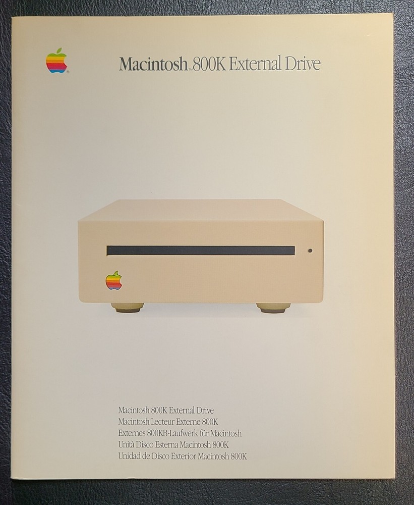 Apple Computer Macintosh 800K External Drive Manual & Internal Disc Drive