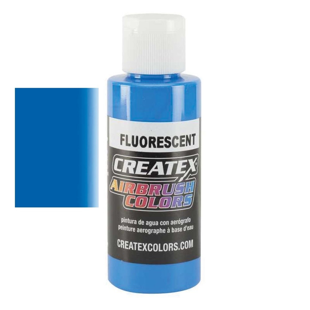 Createx Airbrush Color 4 oz. Fluorescent Blue