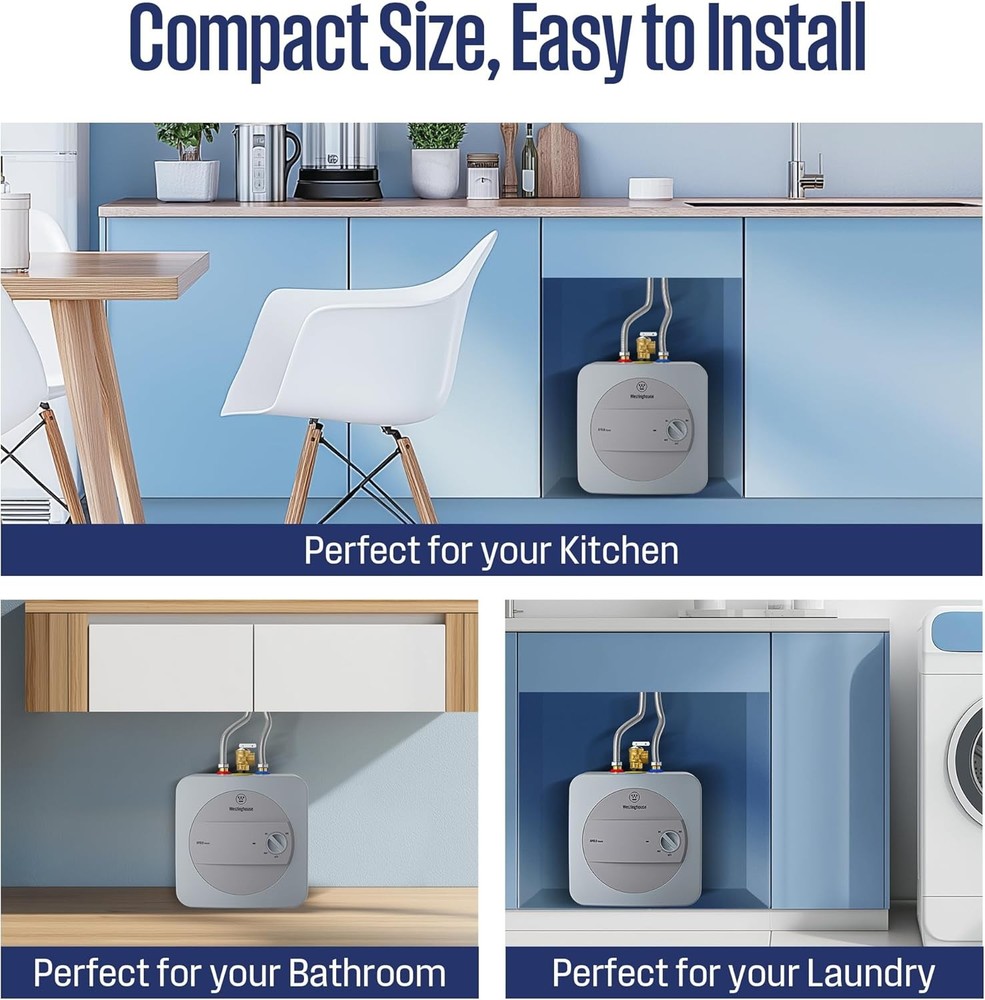 Electric Mini Tank Water Heater 2.5 Gal Instant Hot for Under Sink, RV, Camper