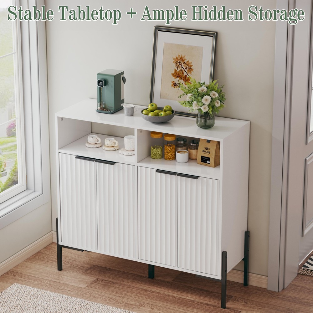 Sideboard Buffet Cabinet with Storage Drawers Adjustable Shelves for Entryway